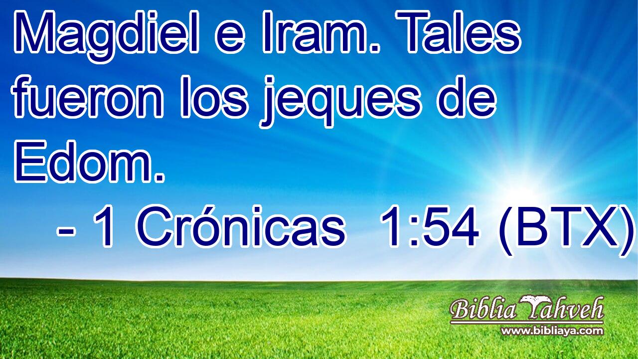 Magdiel e Iram. Tales fueron los jeques de Edom.