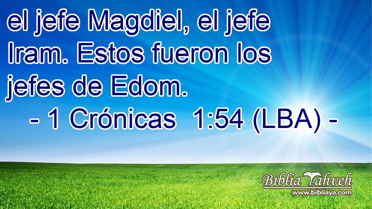 el jefe Magdiel, el jefe Iram. Estos fueron los jefes de Edom.