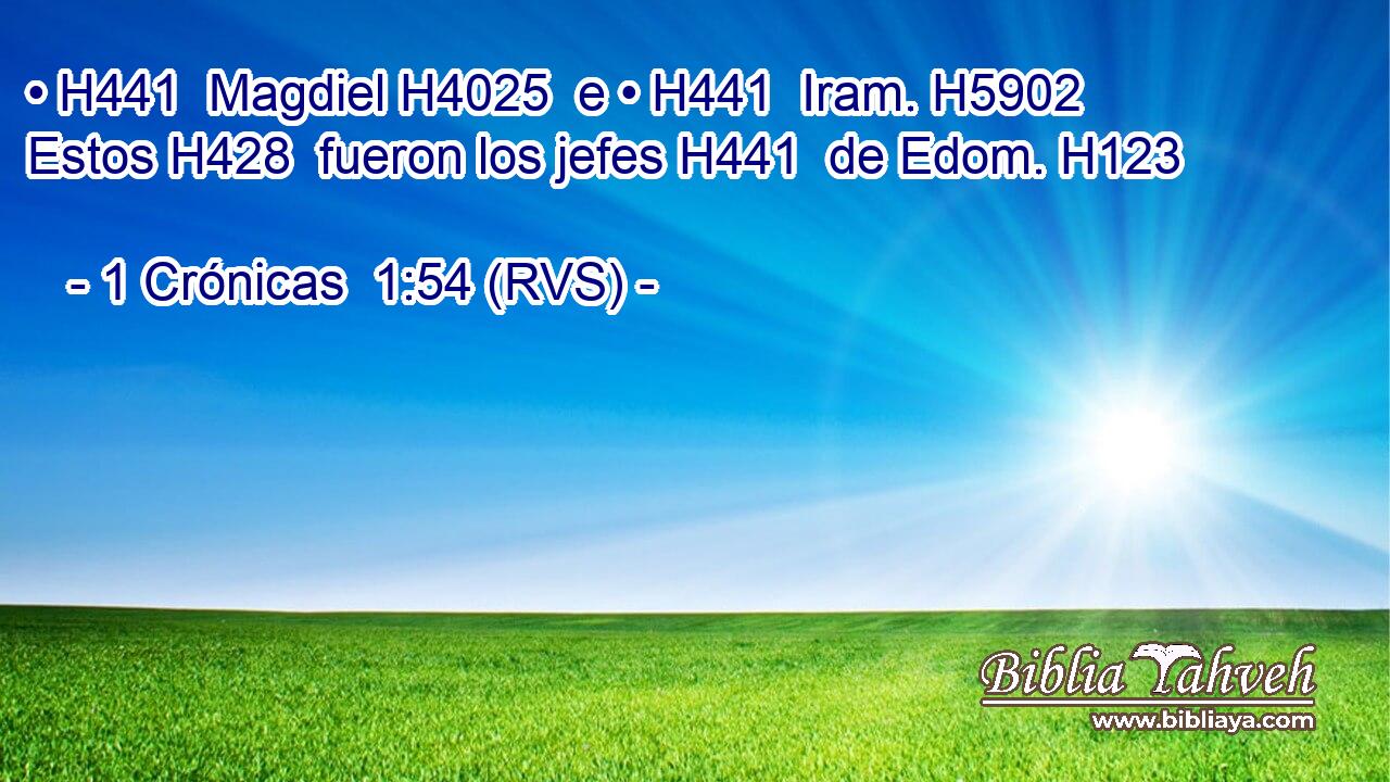• H441  Magdiel H4025  e • H441  Iram. H5902  Estos H428  fueron los jefes H441  de Edom. H123  