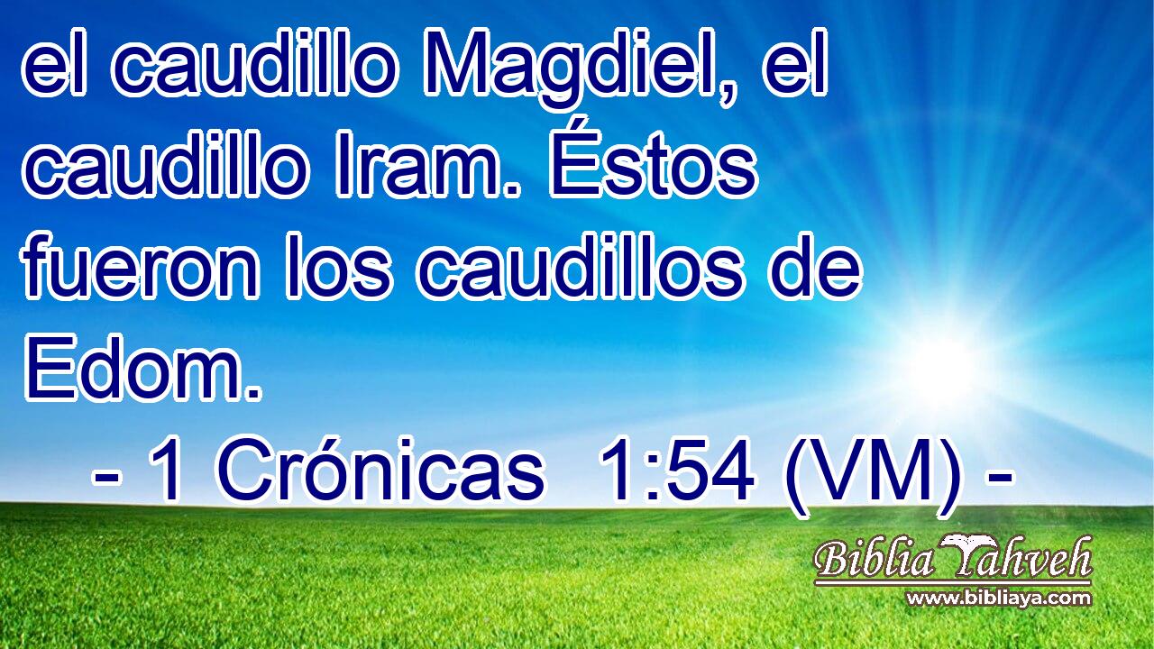  el caudillo Magdiel, el caudillo Iram. Éstos fueron los caudillos de Edom. 