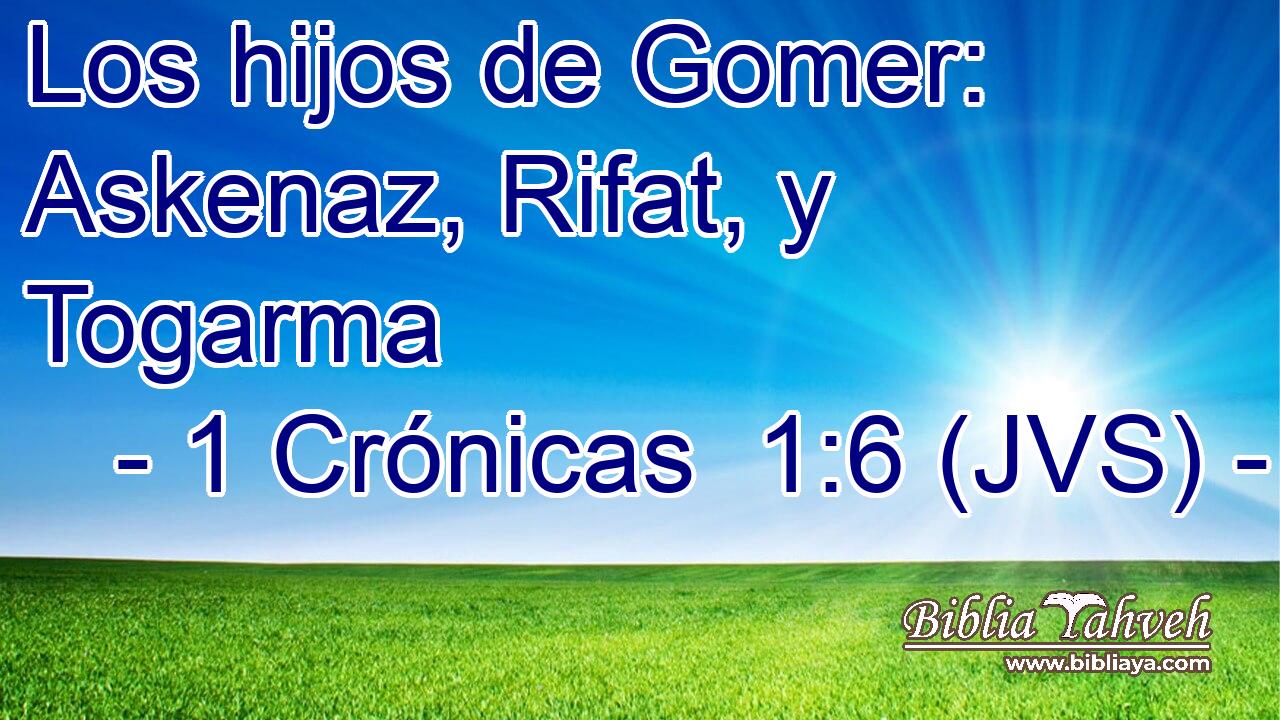 Los hijos de Gomer: Askenaz, Rifat, y Togarma