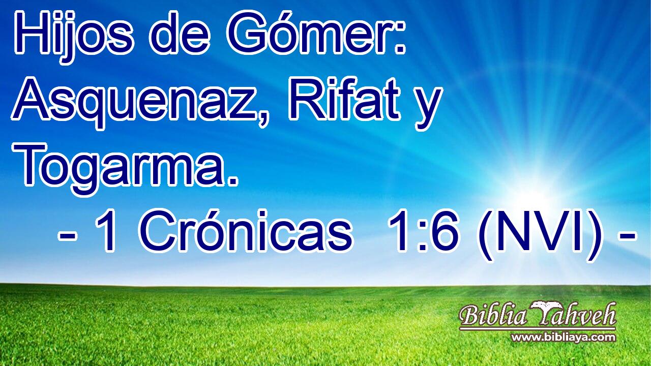  Hijos de Gómer: Asquenaz, Rifat y Togarma. 