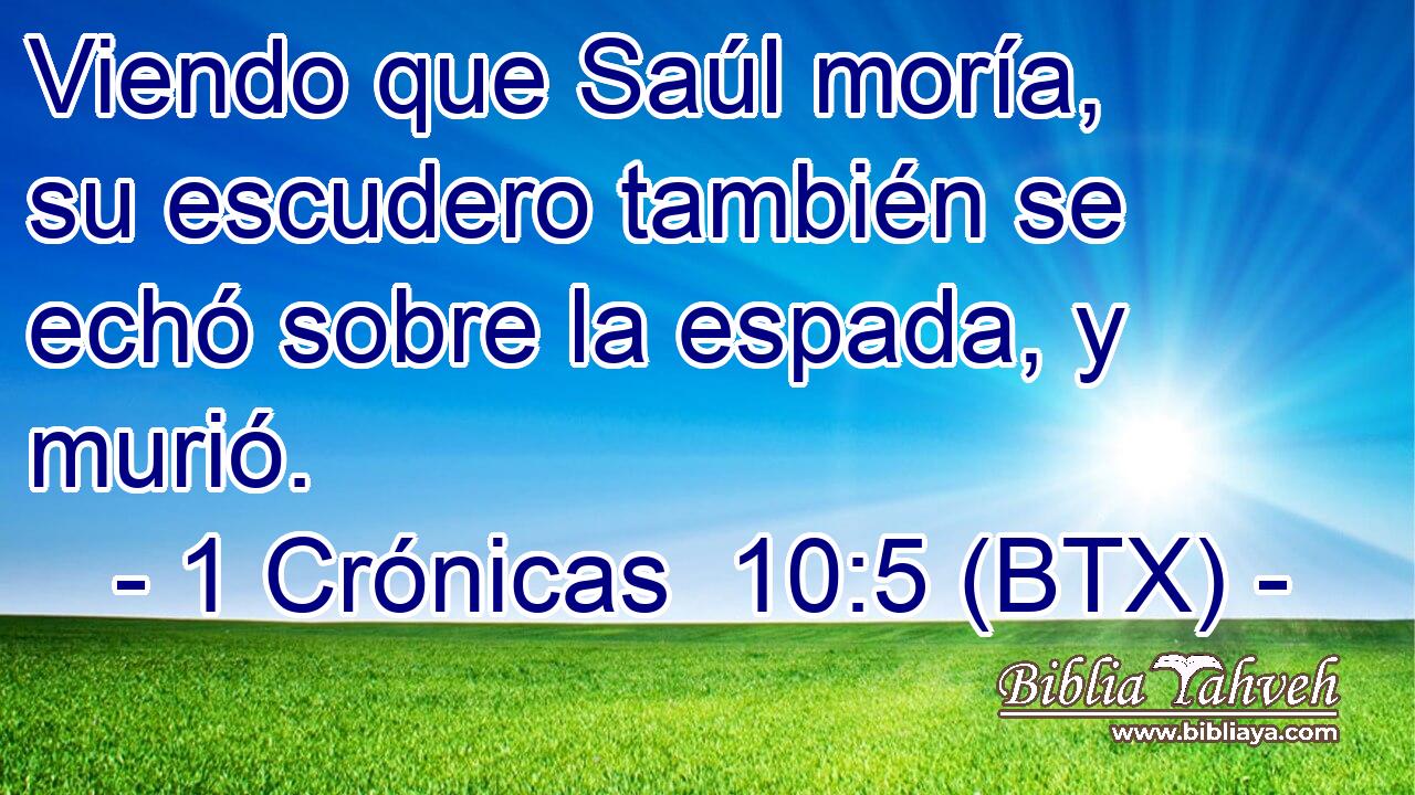 Viendo que Saúl moría, su escudero también se echó sobre la espada, y murió.