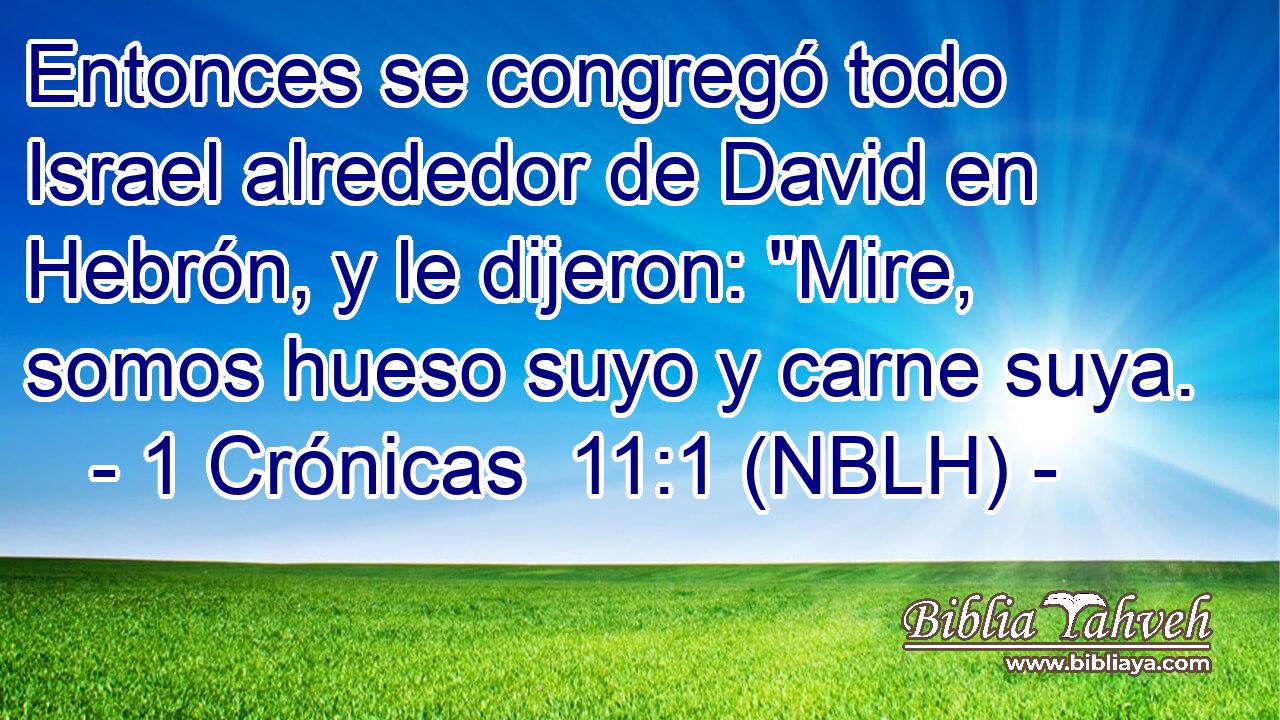  Entonces se congregó todo Israel alrededor de David en Hebrón, y le dijeron: 