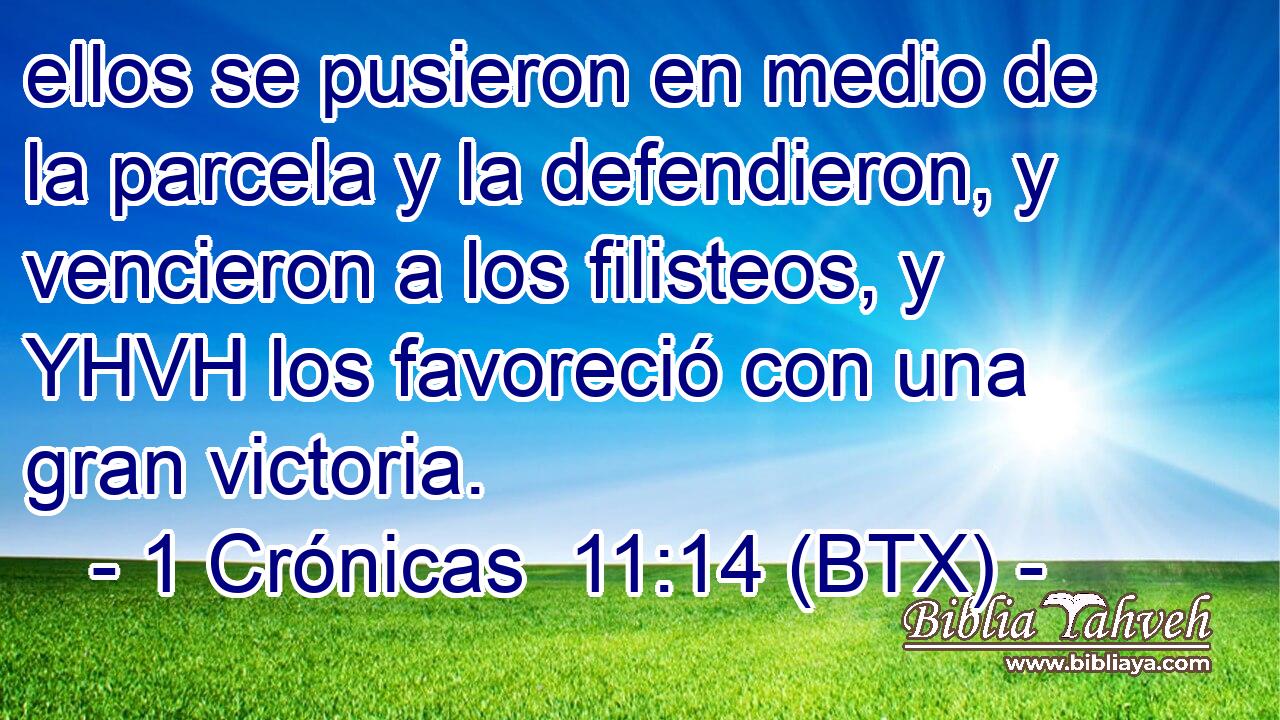 ellos se pusieron en medio de la parcela y la defendieron, y vencieron a los filisteos, y YHVH los favoreció con una gran victoria.