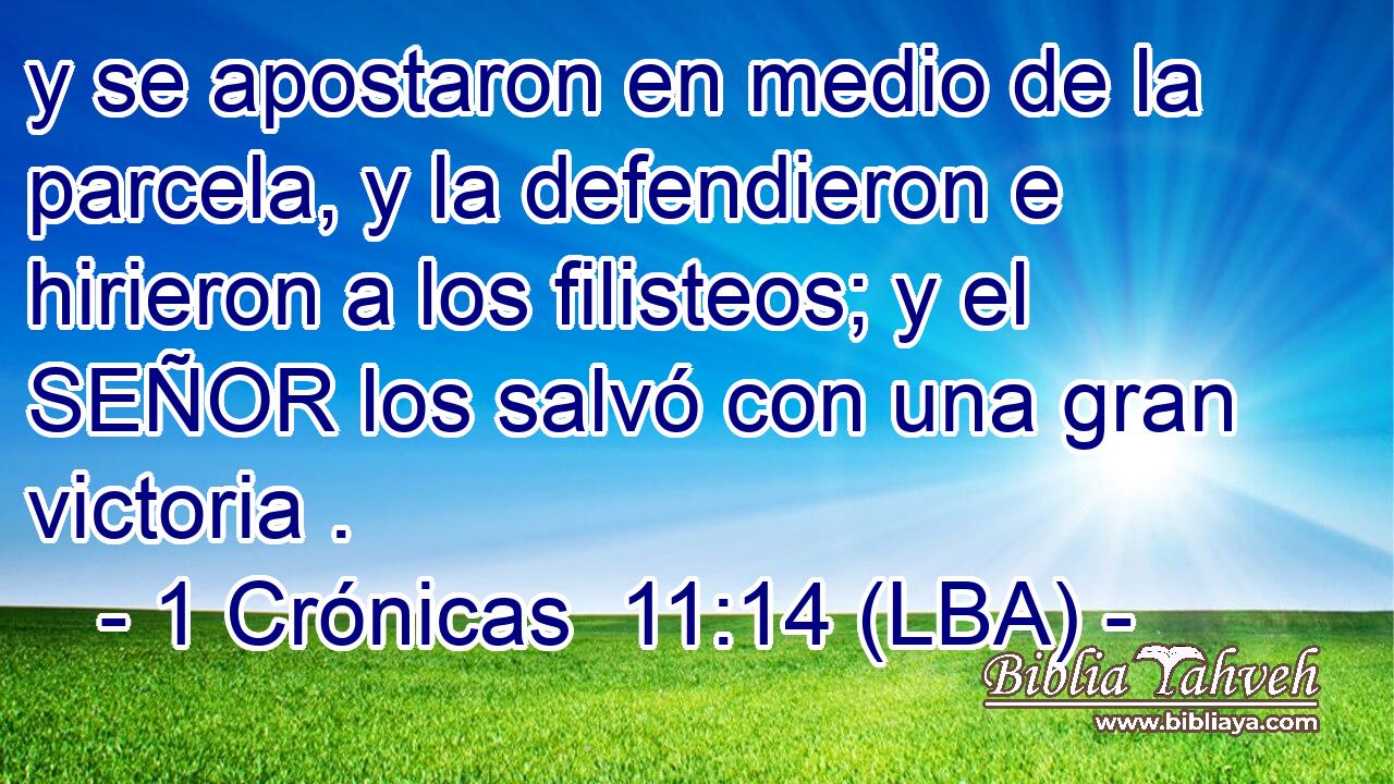 y se apostaron en medio de la parcela, y la defendieron e hirieron a los filisteos; y el SEÑOR los salvó con una gran victoria .
