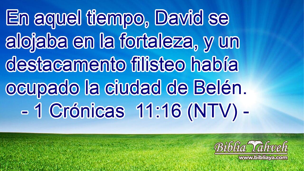 En aquel tiempo, David se alojaba en la fortaleza, y un destacamento filisteo había ocupado la ciudad de Belén.
