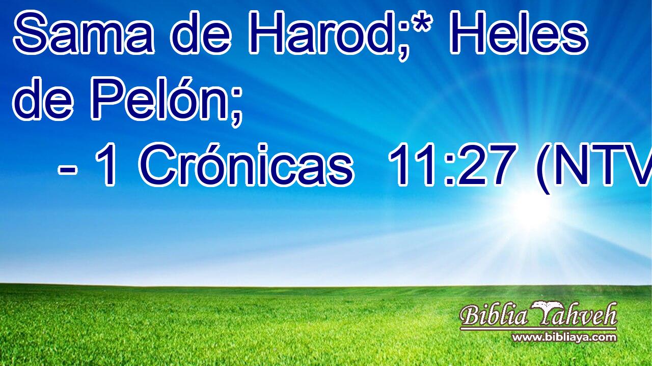Sama de Harod;* Heles de Pelón;