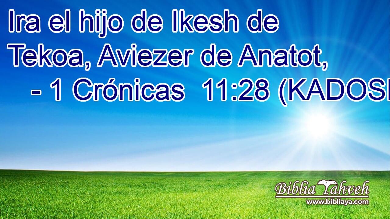  Ira el hijo de Ikesh de Tekoa, Aviezer de Anatot, 