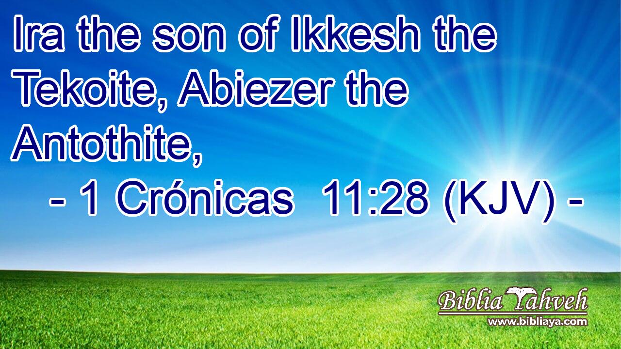 Ira the son of Ikkesh the Tekoite, Abiezer the Antothite,