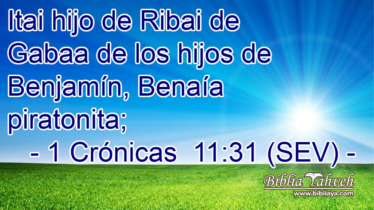 Itai hijo de Ribai de Gabaa de los hijos de Benjamín, Benaía piratonita;