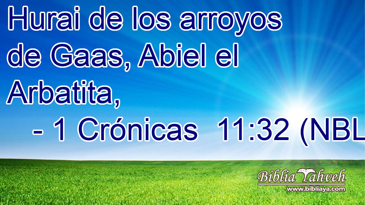  Hurai de los arroyos de Gaas, Abiel el Arbatita, 