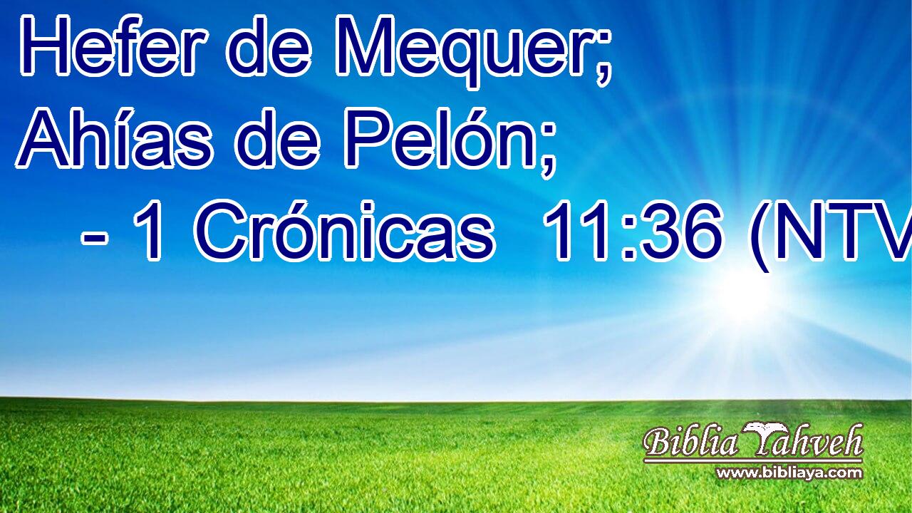 Hefer de Mequer; Ahías de Pelón;