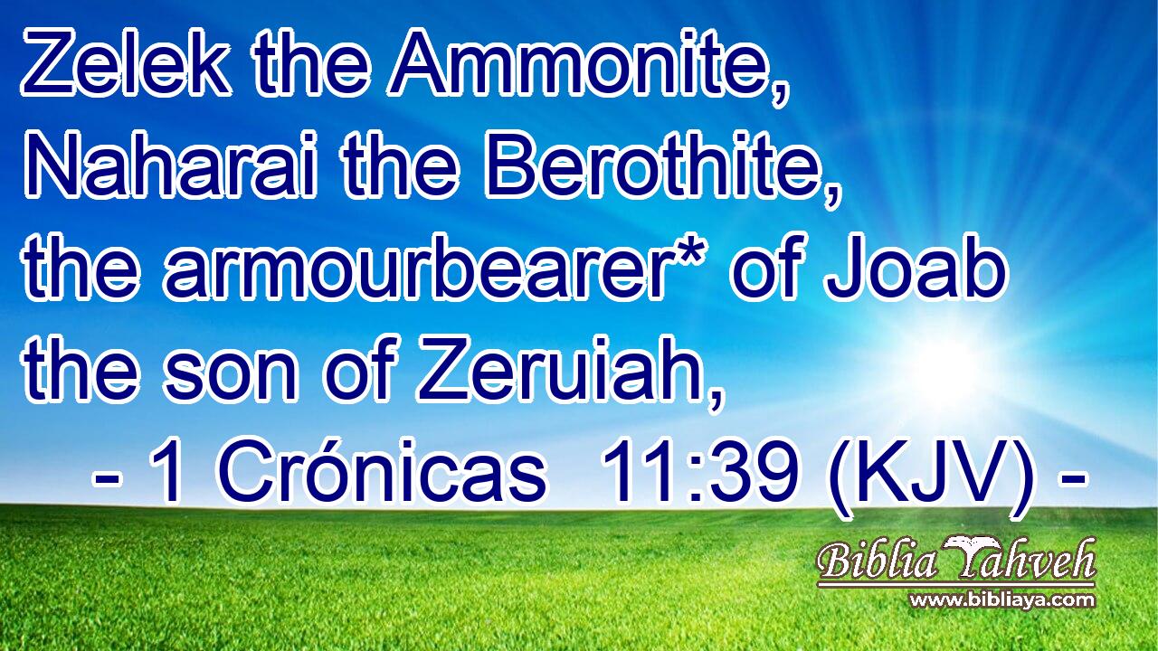 Zelek the Ammonite, Naharai the Berothite, the armourbearer* of Joab the son of Zeruiah,