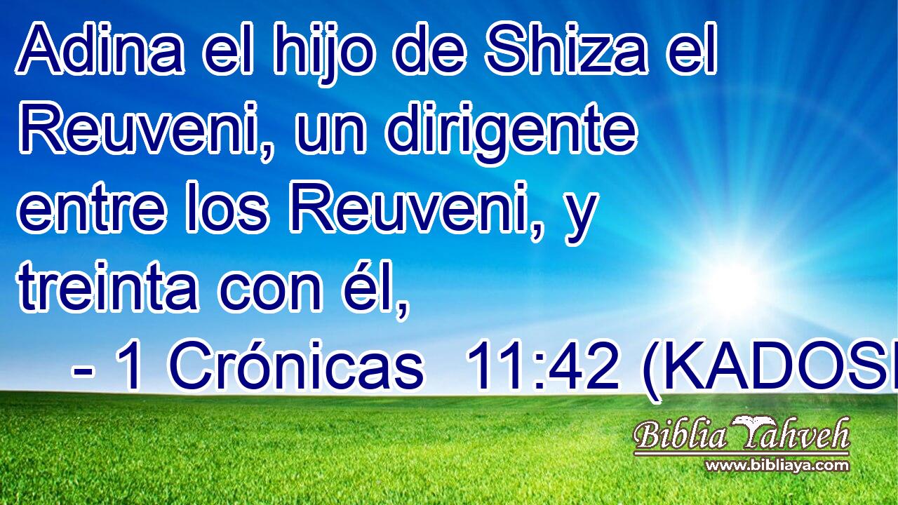  Adina el hijo de Shiza el Reuveni, un dirigente entre los Reuveni, y treinta con él, 