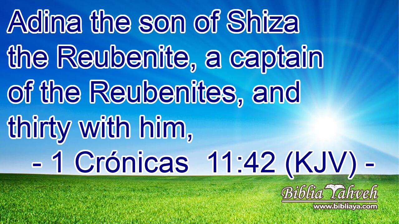 Adina the son of Shiza the Reubenite, a captain of the Reubenites, and thirty with him,