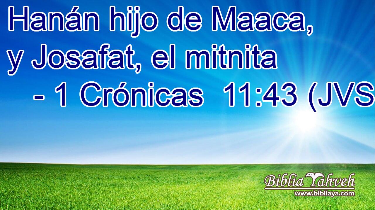 Hanán hijo de Maaca, y Josafat, el mitnita