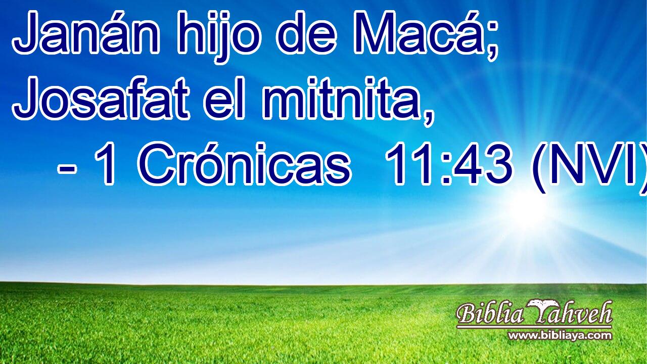  Janán hijo de Macá; Josafat el mitnita, 