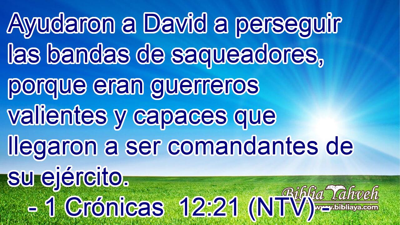 Ayudaron a David a perseguir las bandas de saqueadores, porque eran guerreros valientes y capaces que llegaron a ser comandantes de su ejército.