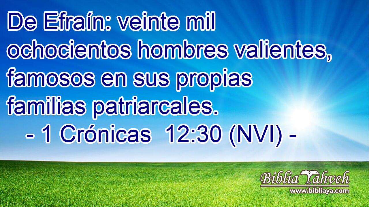  De Efraín: veinte mil ochocientos hombres valientes, famosos en sus propias familias patriarcales. 