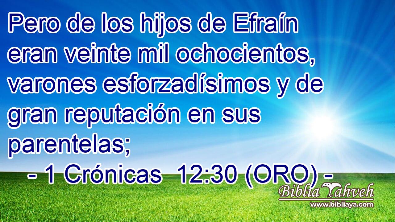  Pero de los hijos de Efraín eran veinte mil ochocientos, varones esforzadísimos y de gran reputación en sus parentelas; 