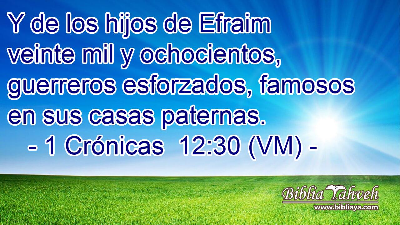  Y de los hijos de Efraim veinte mil y ochocientos, guerreros esforzados, famosos en sus casas paternas. 
