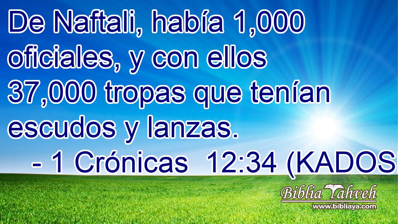  De Naftali, había 1,000 oficiales, y con ellos 37,000 tropas que tenían escudos y lanzas. 