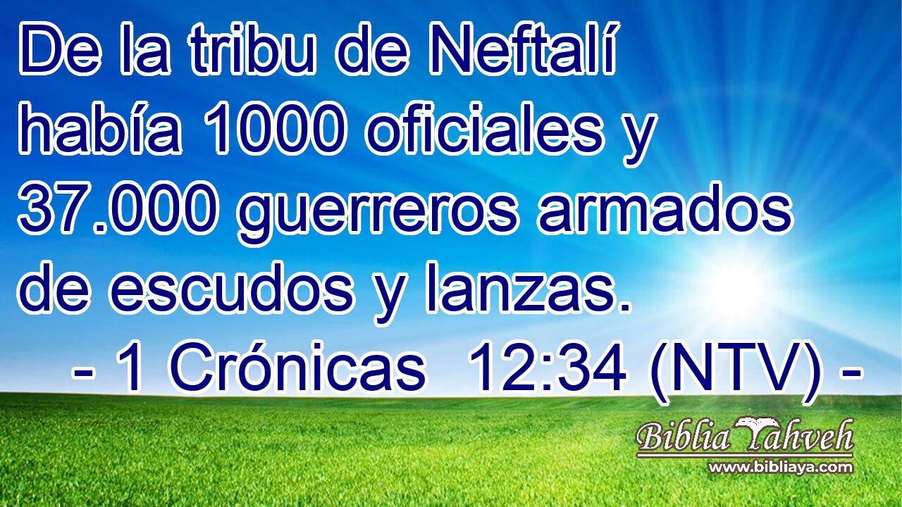 De la tribu de Neftalí había 1000 oficiales y 37.000 guerreros armados de escudos y lanzas.