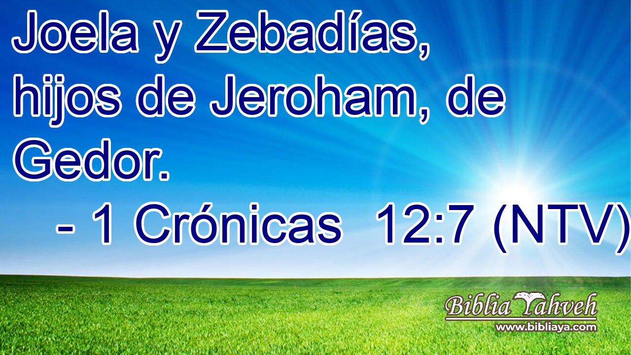 Joela y Zebadías, hijos de Jeroham, de Gedor.