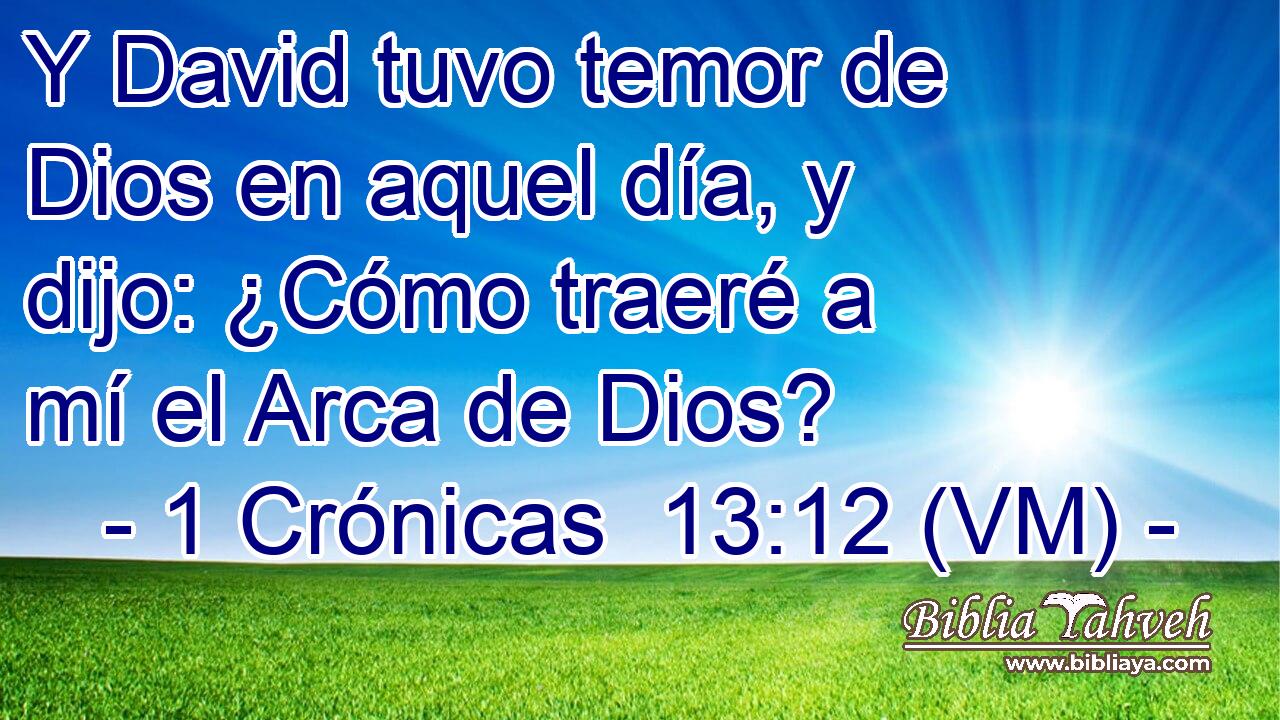  Y David tuvo temor de Dios en aquel día, y dijo: ¿Cómo traeré a mí el Arca de Dios? 