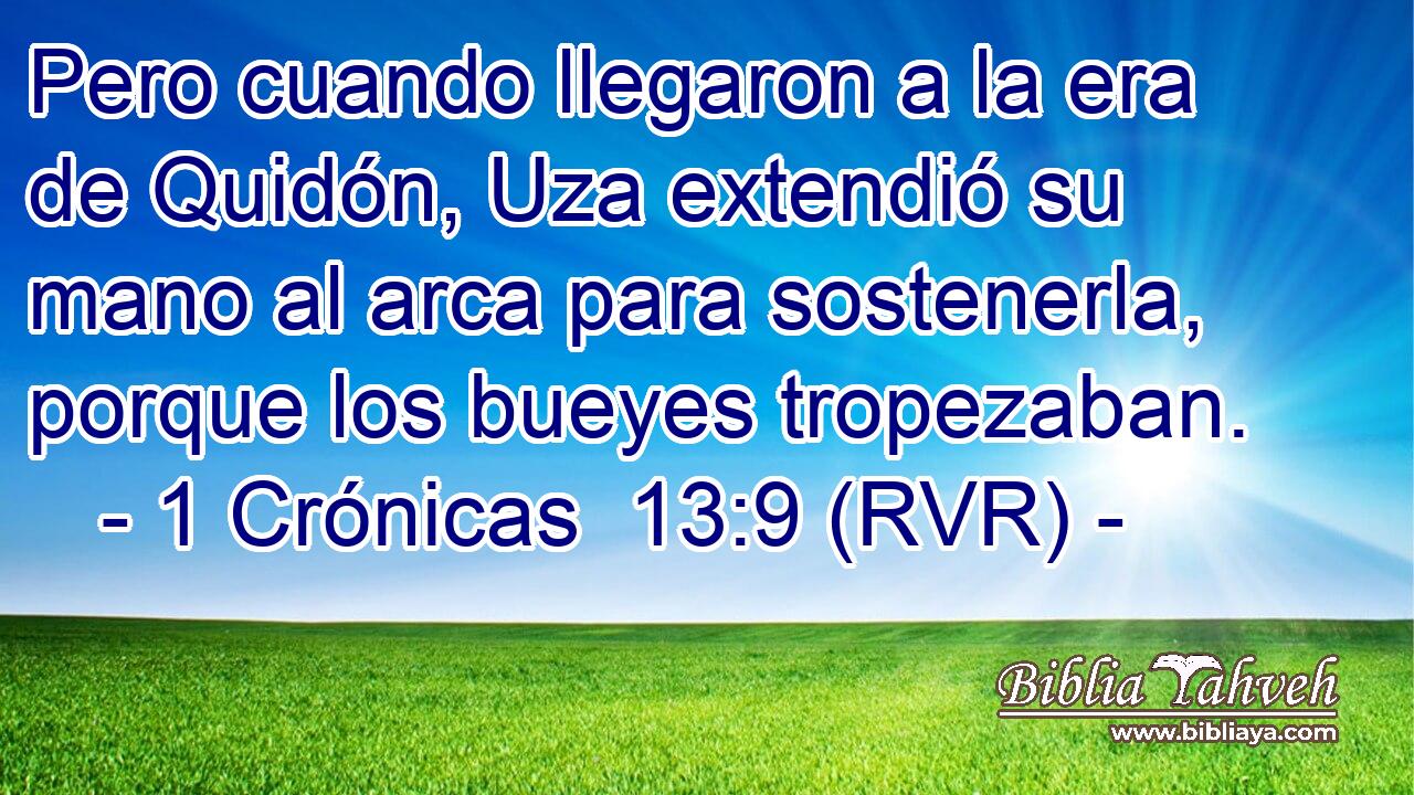 Pero cuando llegaron a la era de Quidón, Uza extendió su mano al arca para sostenerla, porque los bueyes tropezaban.