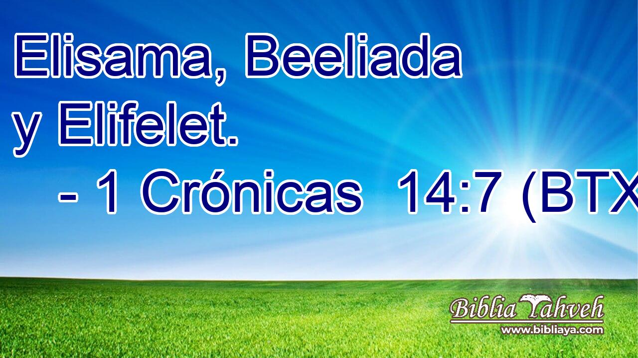 Elisama, Beeliada y Elifelet.