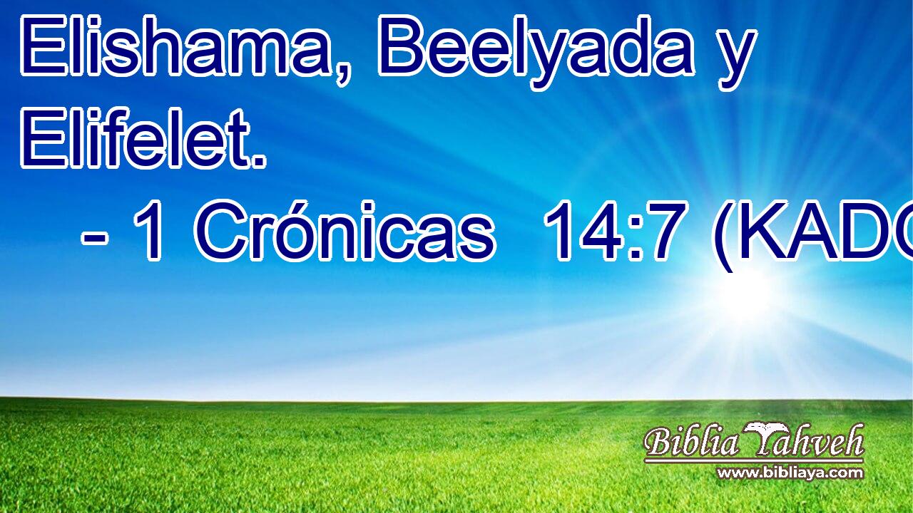  Elishama, Beelyada y Elifelet. 