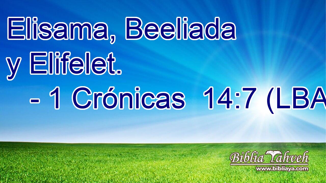 Elisama, Beeliada y Elifelet.