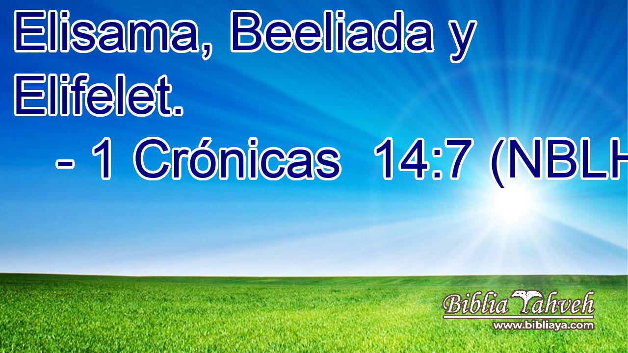  Elisama, Beeliada y Elifelet. 