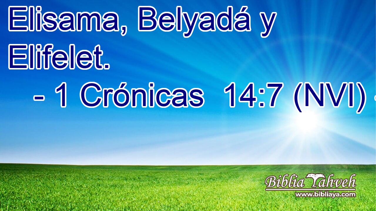  Elisama, Belyadá y Elifelet. 