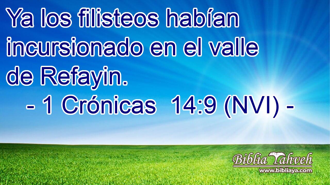  Ya los filisteos habían incursionado en el valle de Refayin. 