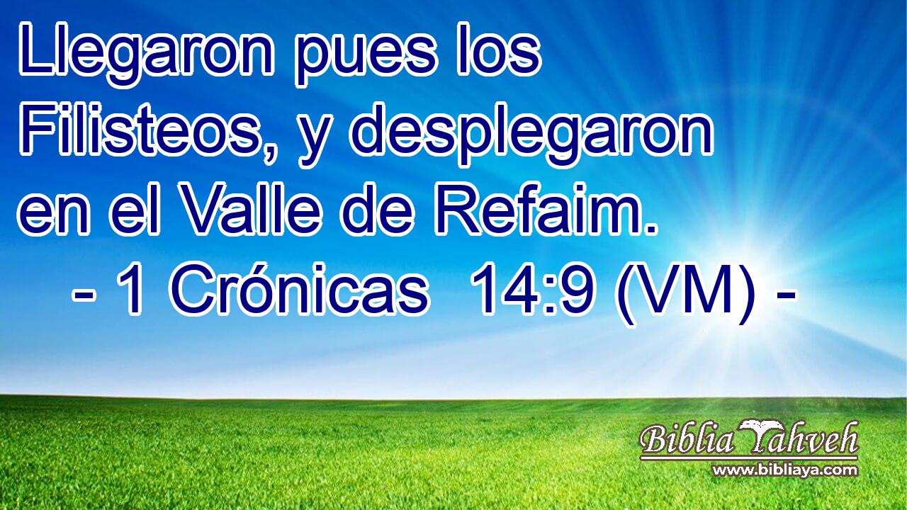  Llegaron pues los Filisteos, y desplegaron en el Valle de Refaim. 