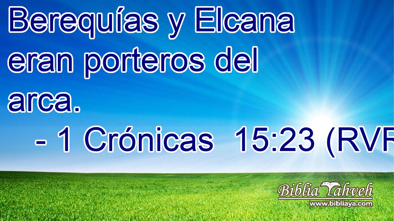 Berequías y Elcana eran porteros del arca.