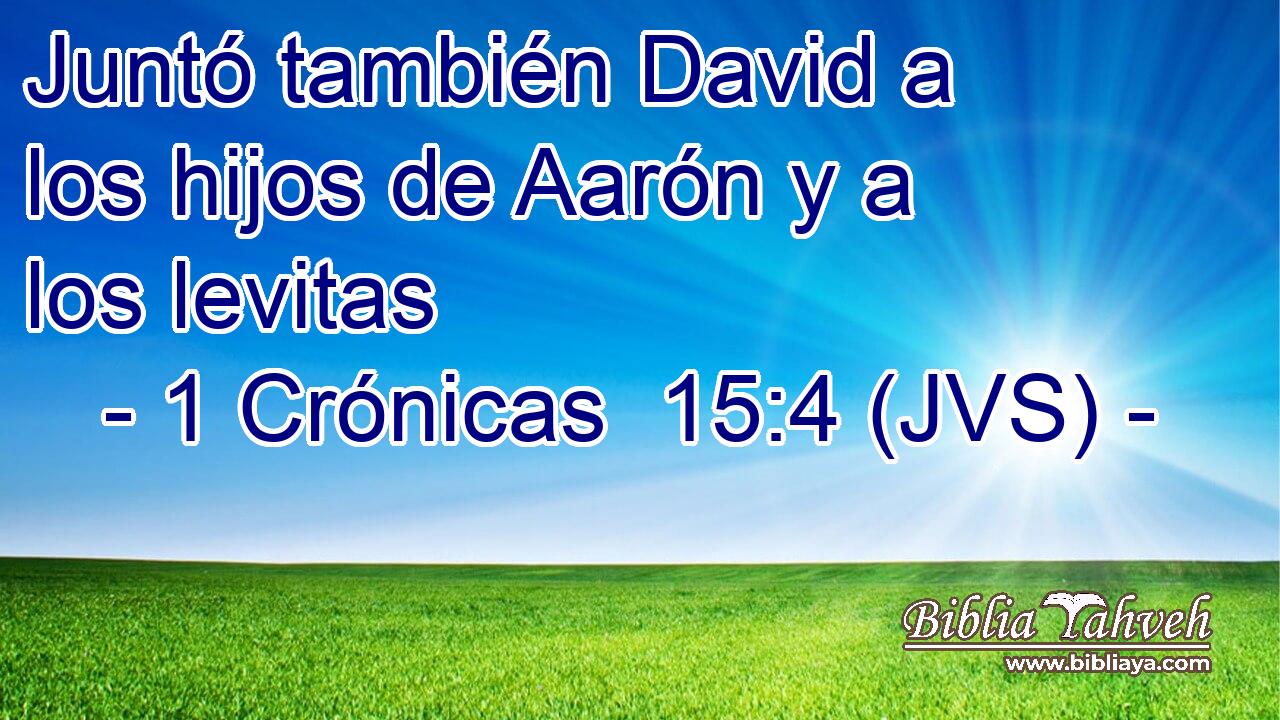 Juntó también David a los hijos de Aarón y a los levitas