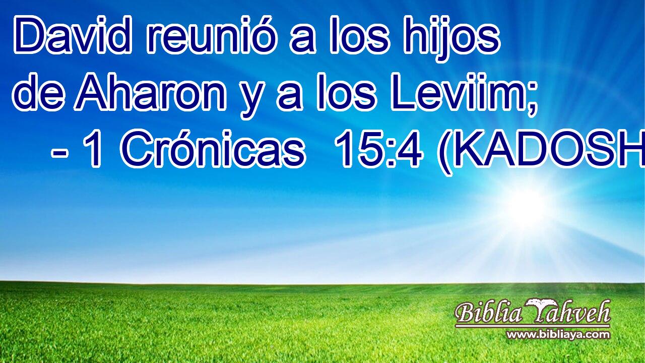  David reunió a los hijos de Aharon y a los Leviim; 