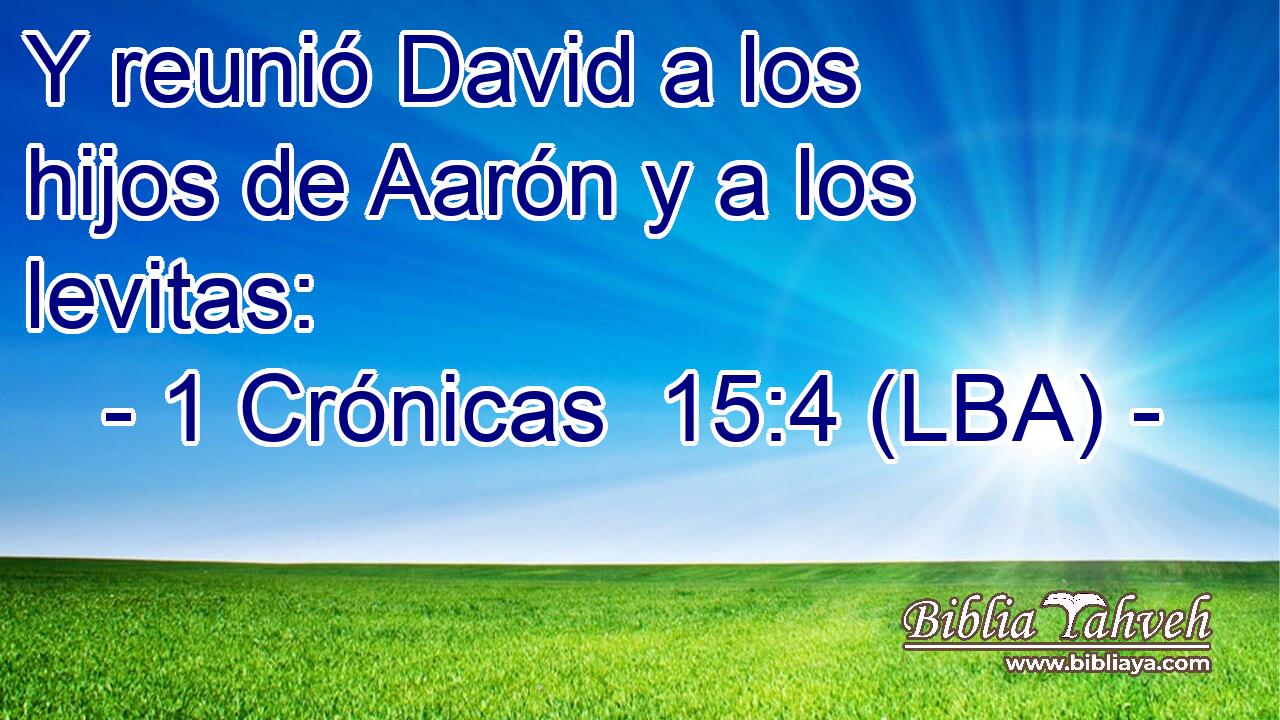 Y reunió David a los hijos de Aarón y a los levitas:
