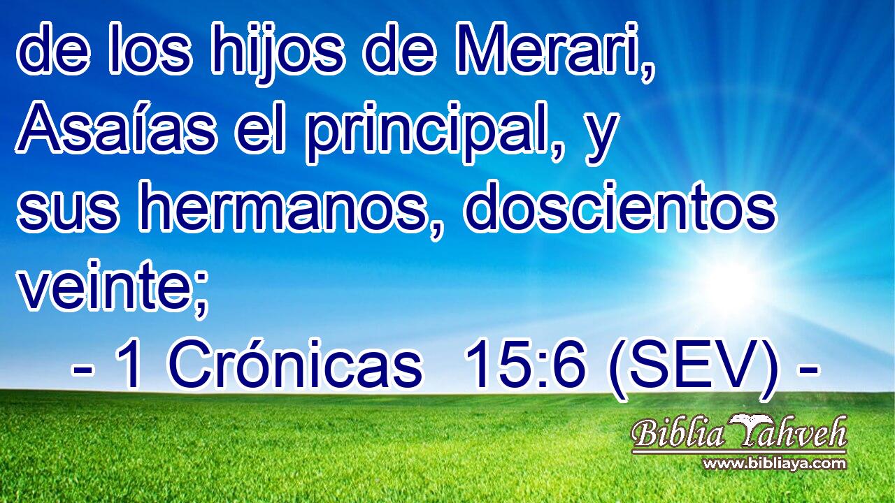 de los hijos de Merari, Asaías el principal, y sus hermanos, doscientos veinte;
