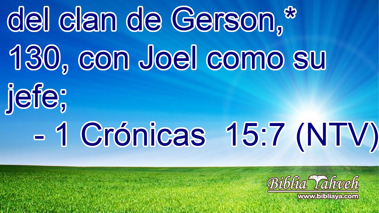del clan de Gerson,* 130, con Joel como su jefe;