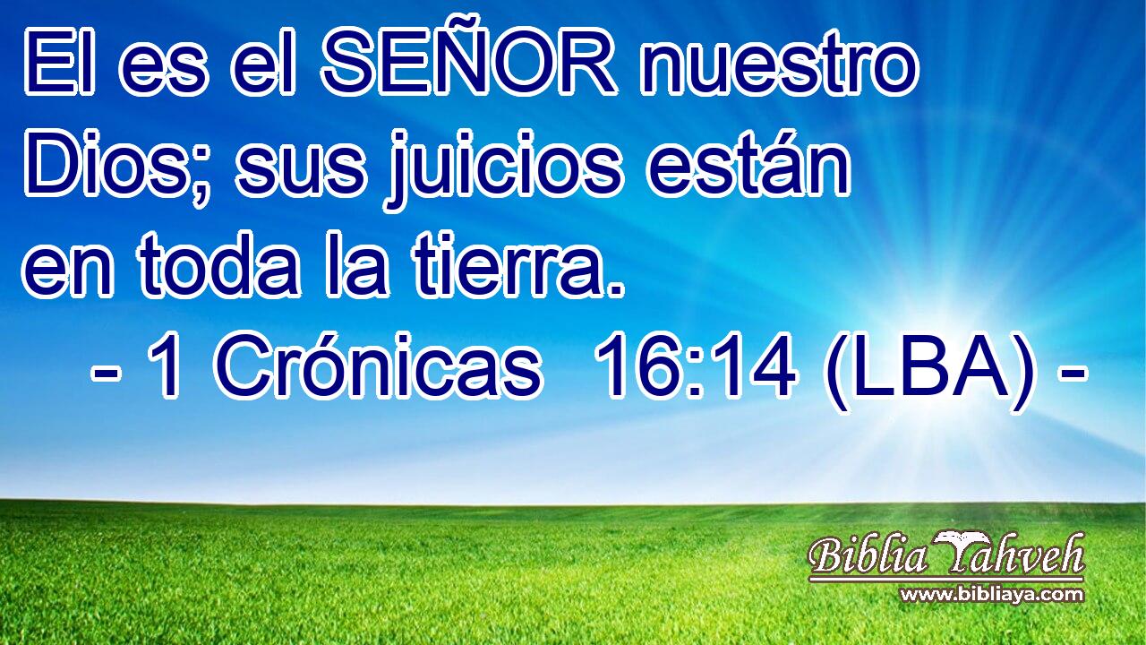 El es el SEÑOR nuestro Dios; sus juicios están en toda la tierra.