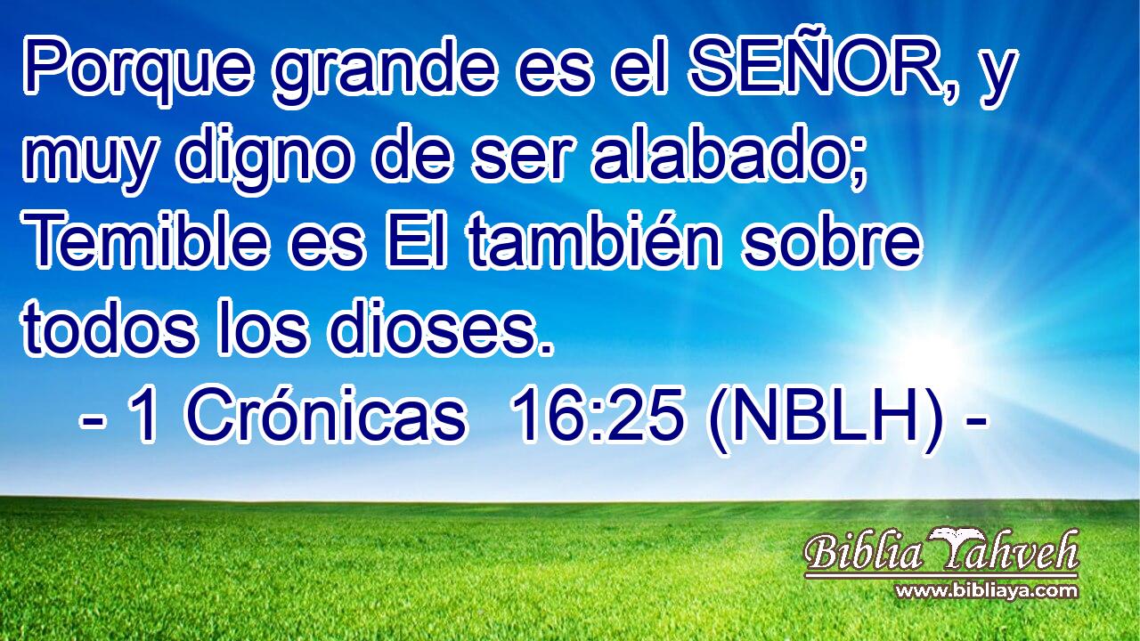 Porque grande es el SEÑOR, y muy digno de ser alabado; Temible es El también sobre todos los dioses. 