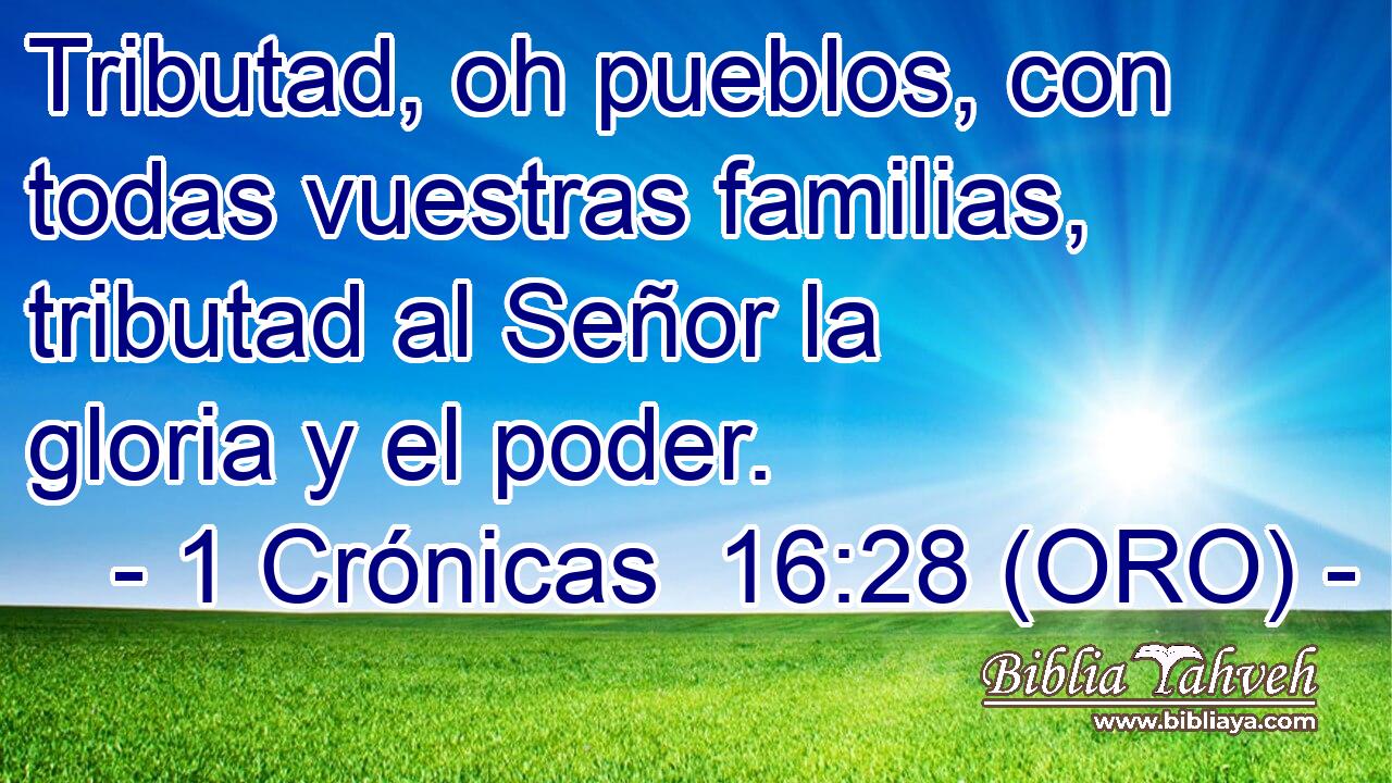  Tributad, oh pueblos, con todas vuestras familias, tributad al Señor la gloria y el poder. 