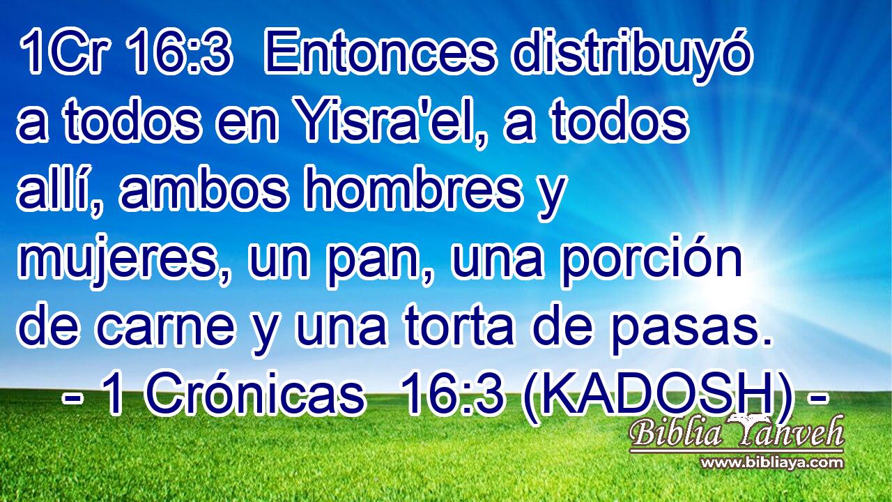  Entonces distribuyó a todos en Yisra'el, a todos allí, ambos hombres y mujeres, un pan, una porción de carne y una torta de pasas. 