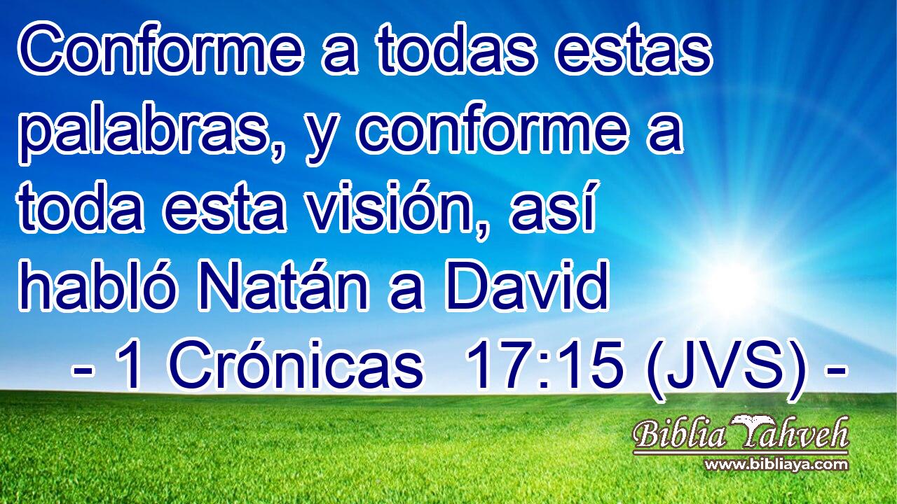 Conforme a todas estas palabras, y conforme a toda esta visión, así habló Natán a David