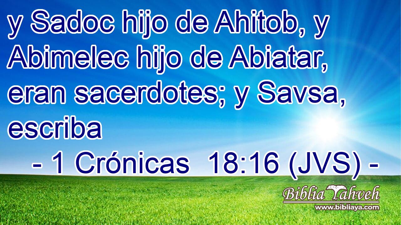 y Sadoc hijo de Ahitob, y Abimelec hijo de Abiatar, eran sacerdotes; y Savsa, escriba